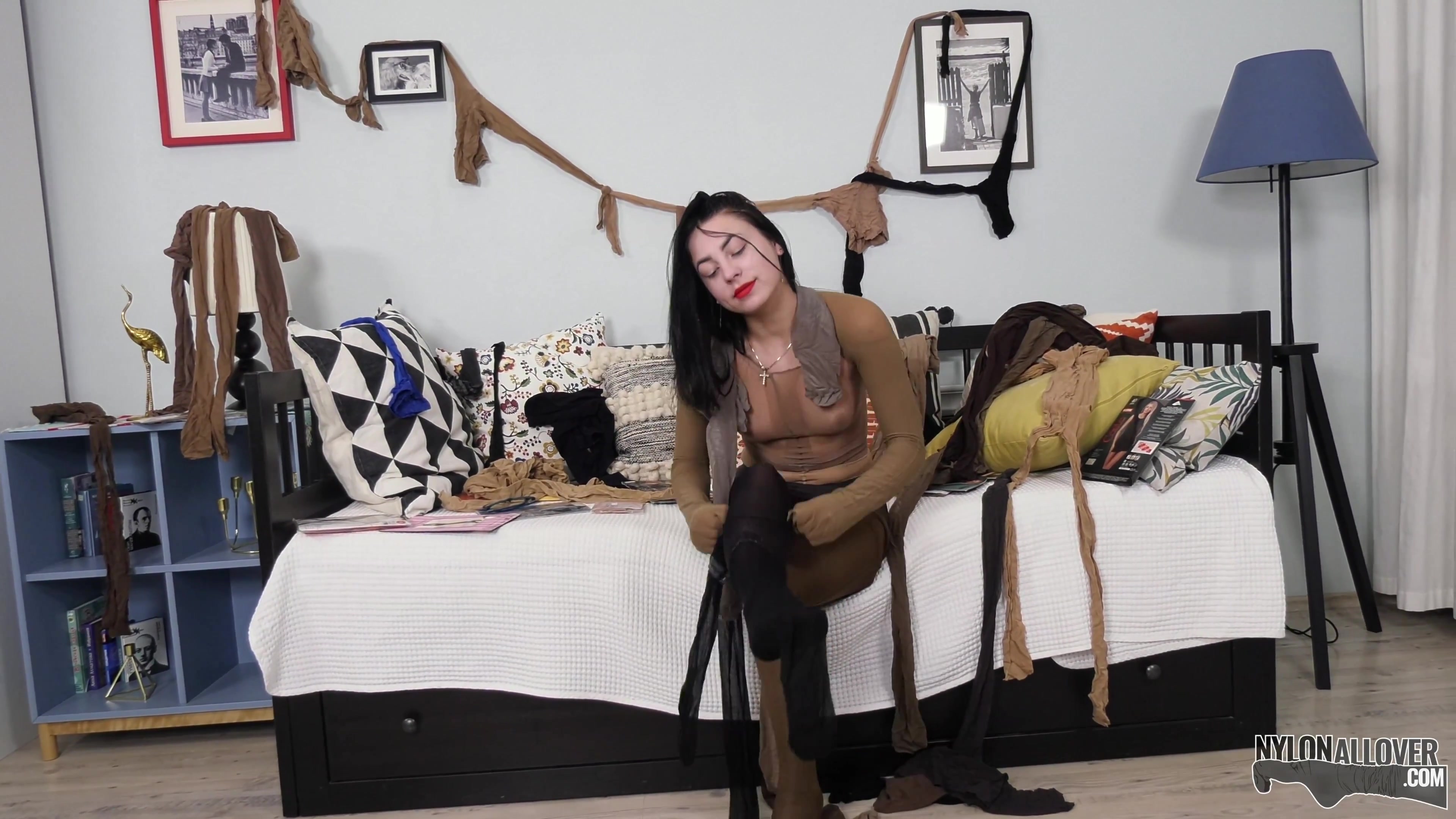 Russian Slut Needs Nylon All Over