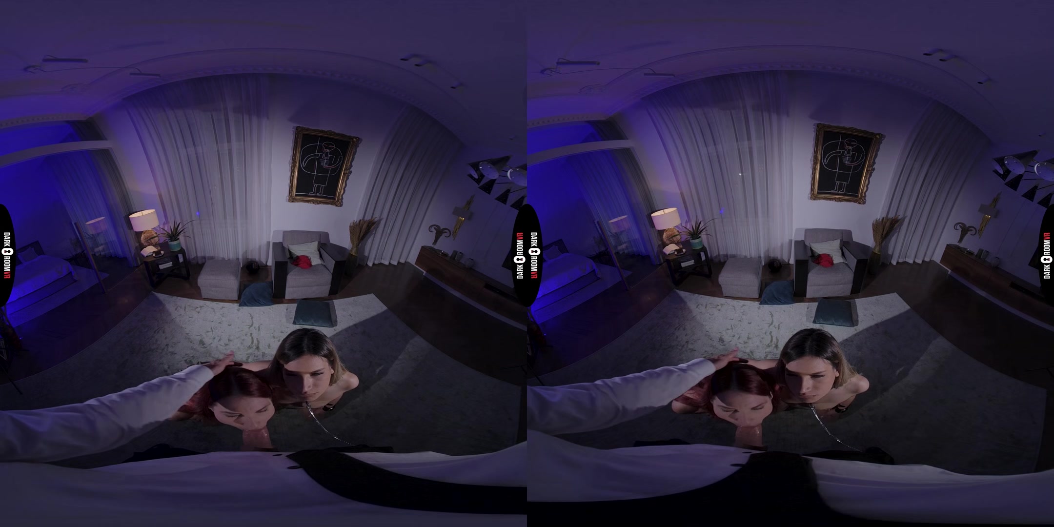Leya Desantis & Megan Love VR Porn: Leashed Gift - DarkRoomVR