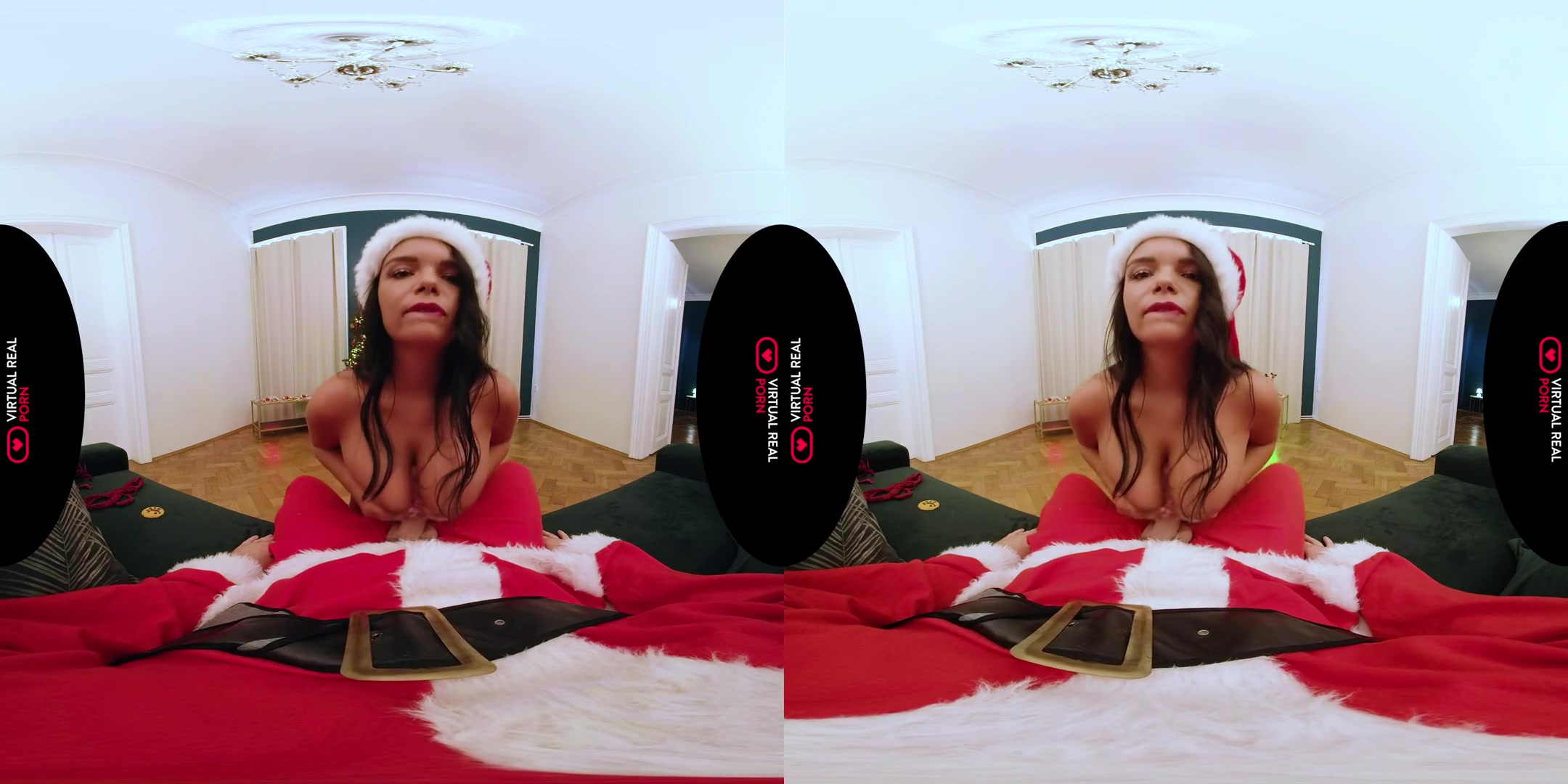 Stealing Santa' Cookies and Cream - Huge Tits Cutie Fucks in POV VR