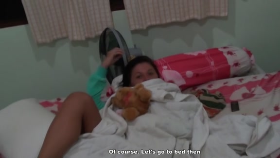 Dildo inside her pussy