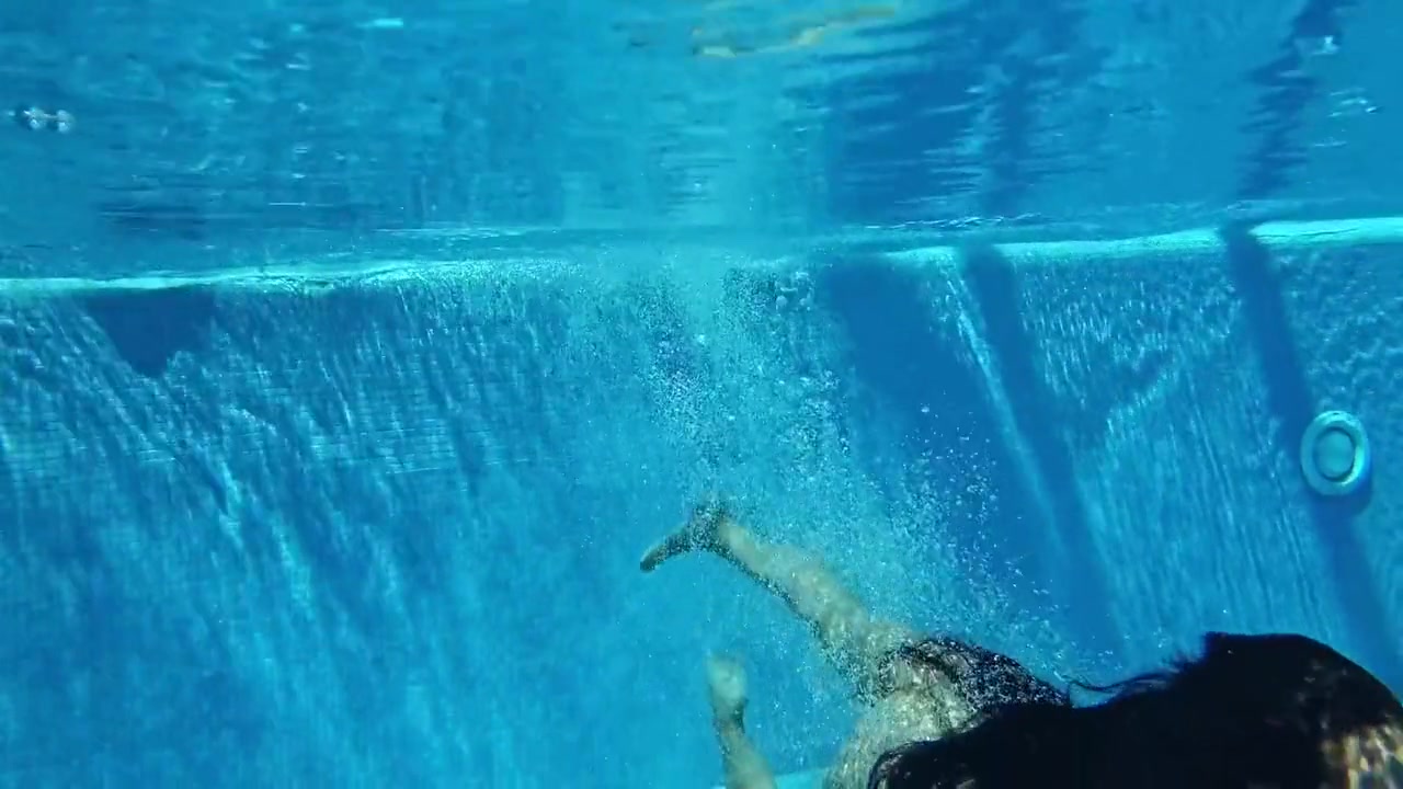 Swimming Pool Nudist Action By Sexy Latina Babe Andreina