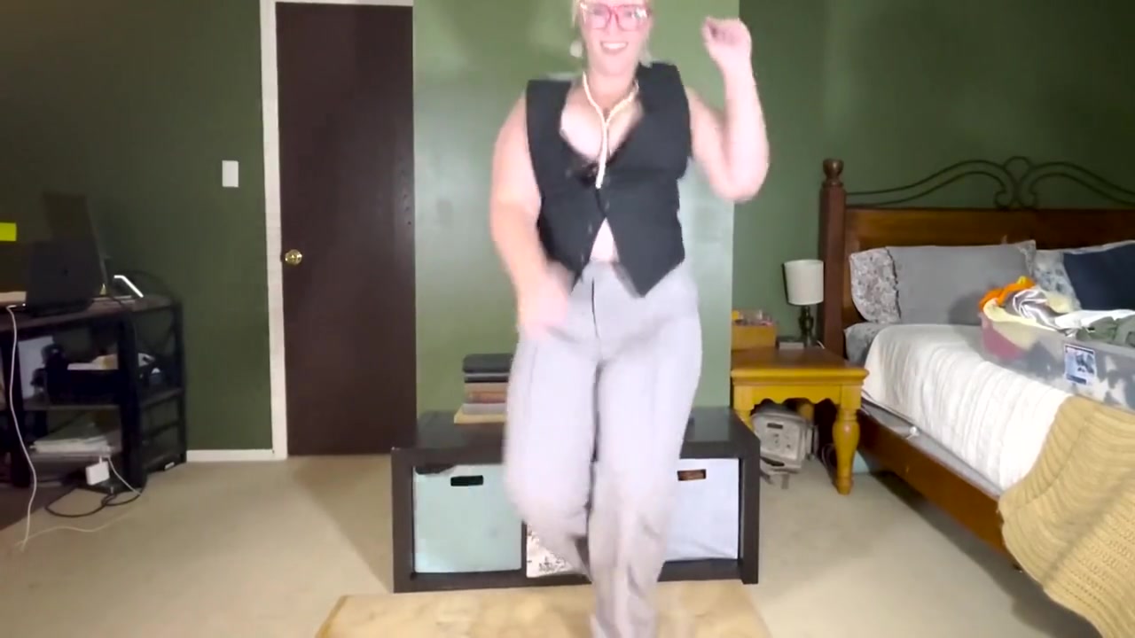 Striptease: Old Jazz And Swing Make Alice Horny As She Counts You Down To Cum After Stripping And Jiggling Her Fat Body