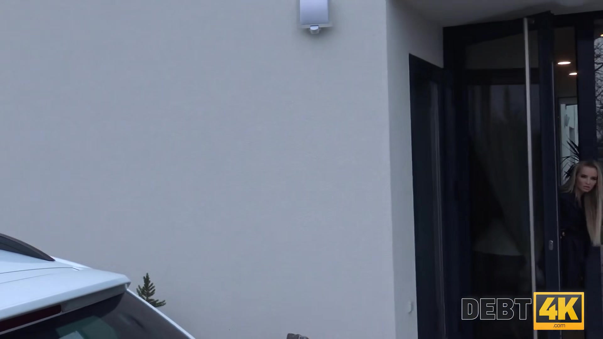 DEBT4k. Czech beauty has to spread legs or the debt collector impounds car