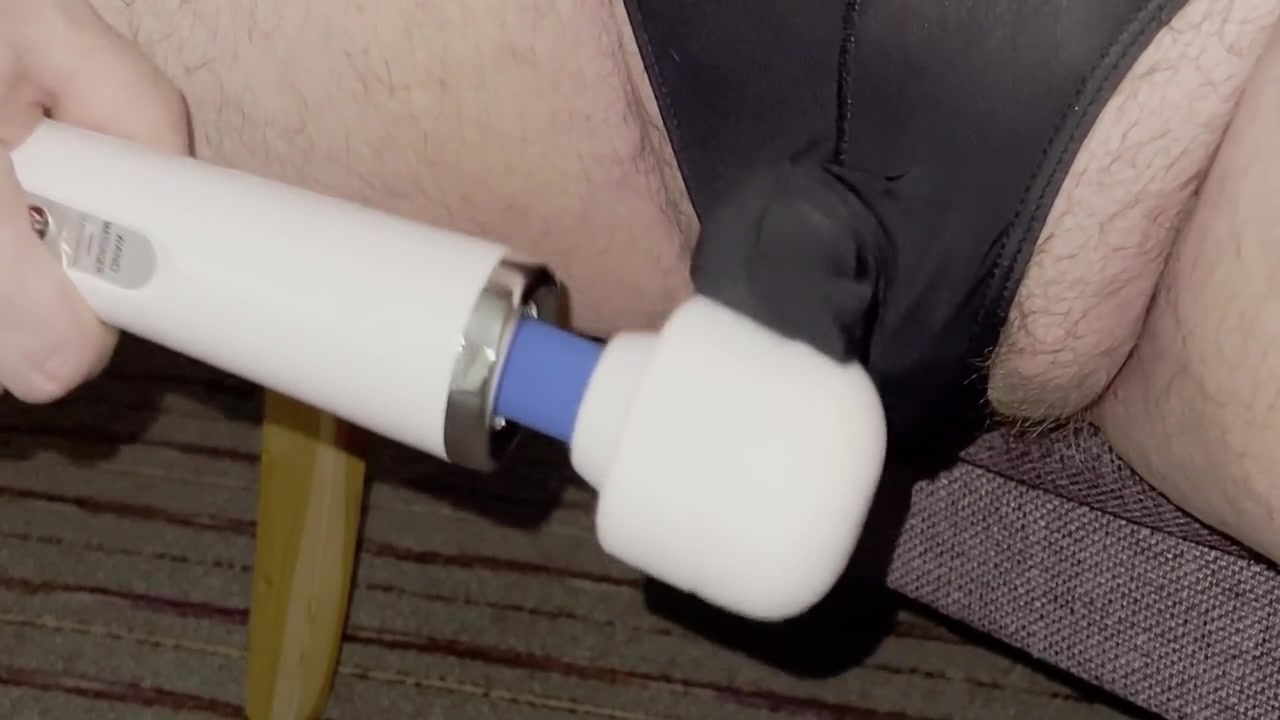 Magic Wand Tease In Black Sexy Underwear