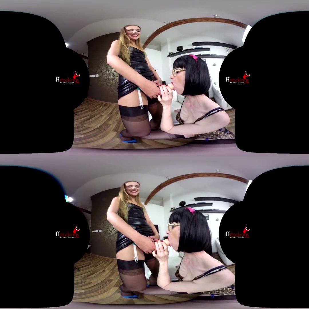 Alexis Crystal & Naughty Julia in Strap on Ecstasy - FFStockings