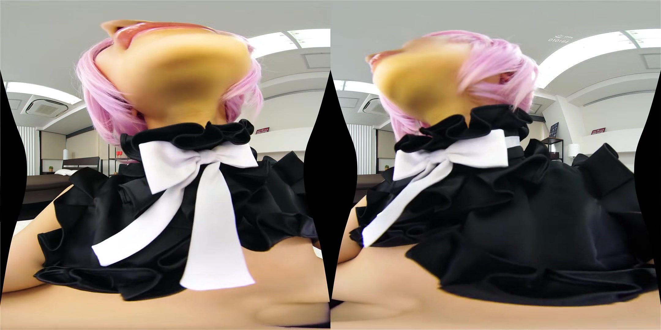 Online Hookup with the Cosplayer in a Maid Costume; Pink Hair Japanese Cosplay Hardcore JAV