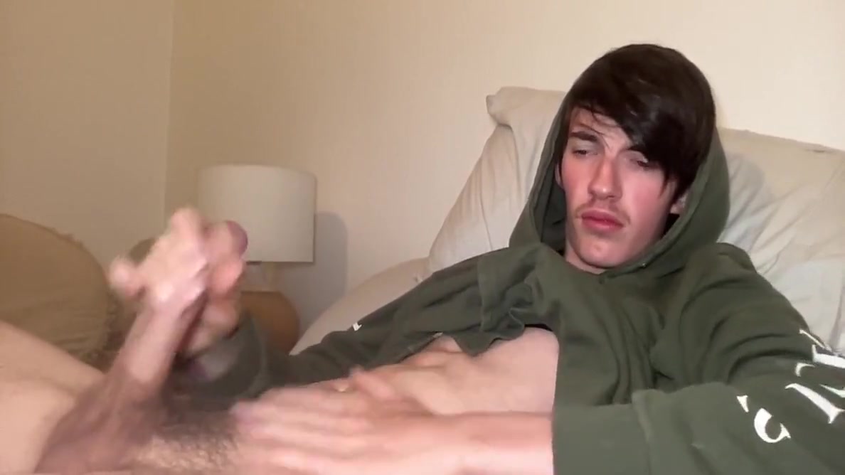 Gay Boy In Loves Jerking His Dick While Feeling Him Self