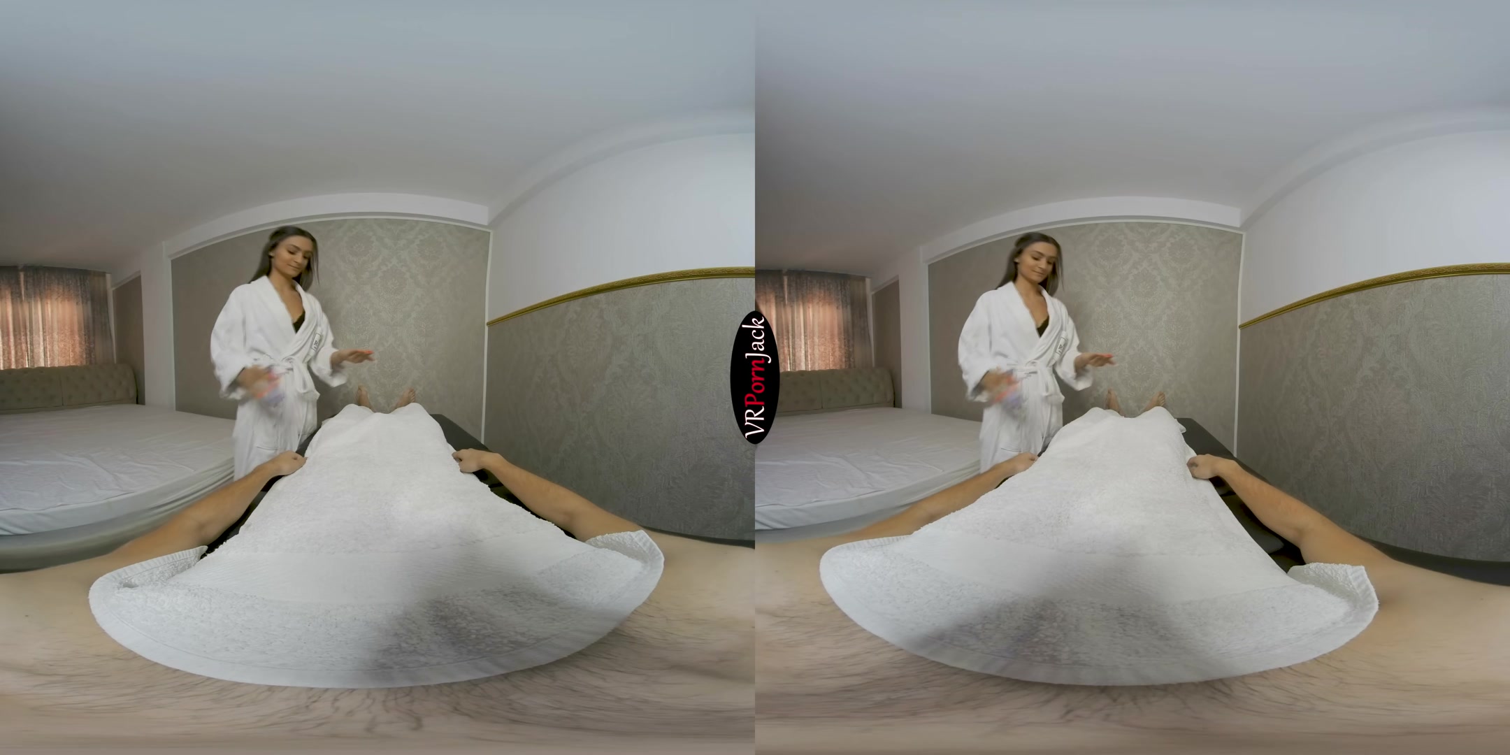 At The Massage Parlor - Naughty Brunette - VRpornjack