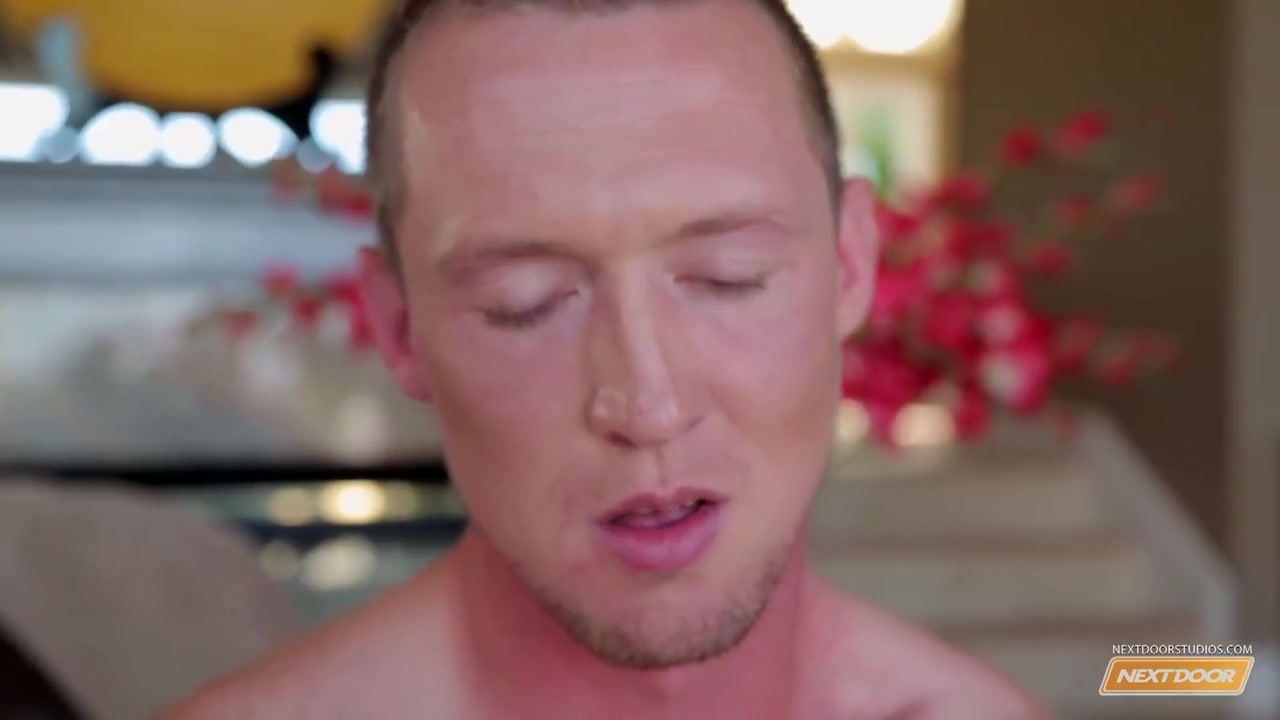 Leo Winston In Skin Tight Swim-trunks, Big Cock In Hand