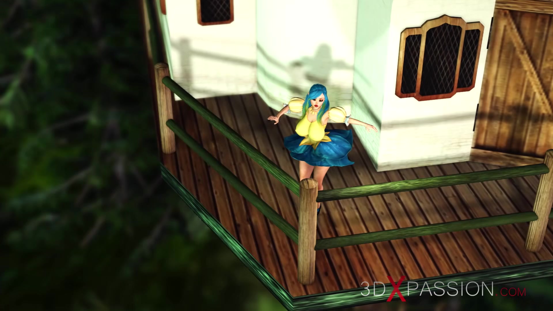 Beautiful female elf gets fucked by the big ogre in the dungeon