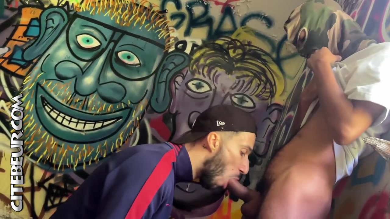 Cocksucking worships hooded arab guy akim