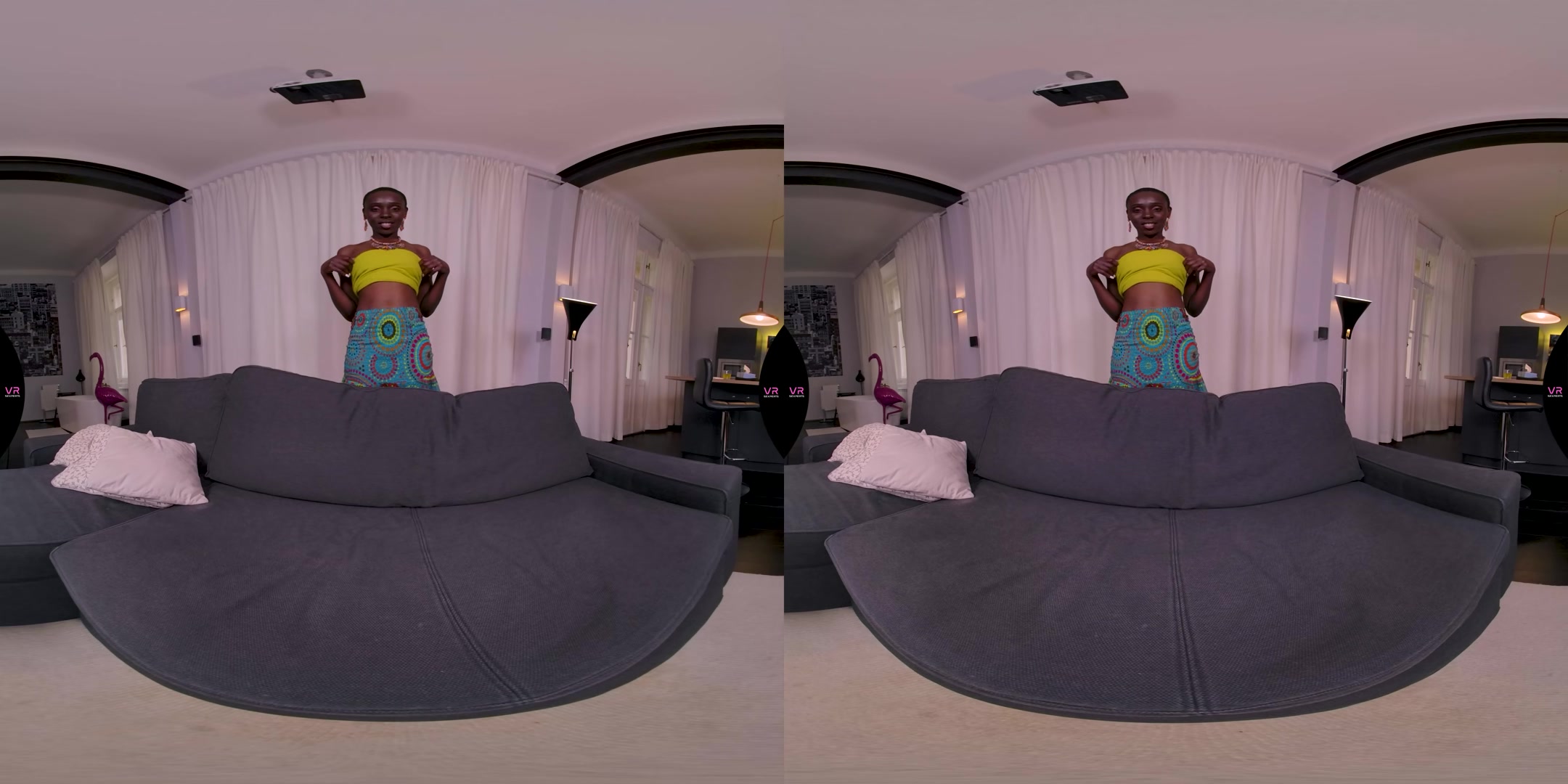 Hot African Girl On Her Couch Needs Some Dick - VRSexperts