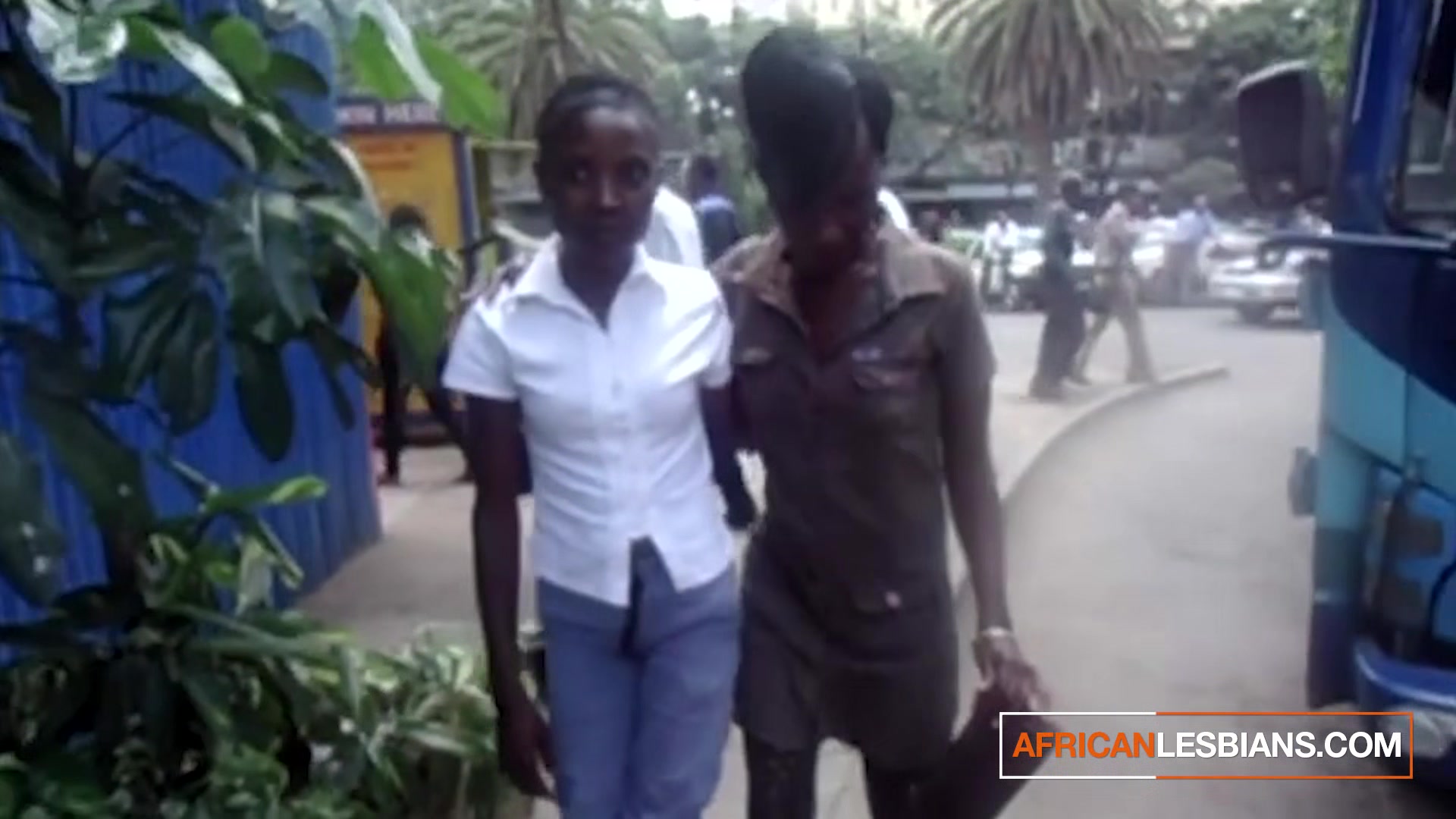 African ***-In-Laws secret romantic shower lesbian sex while alone in the house