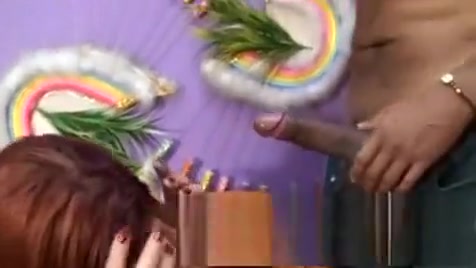 Redhead TS sucks thick dick