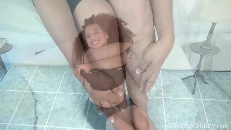 Divine is back and masturbating on her chair - WeAreHairy