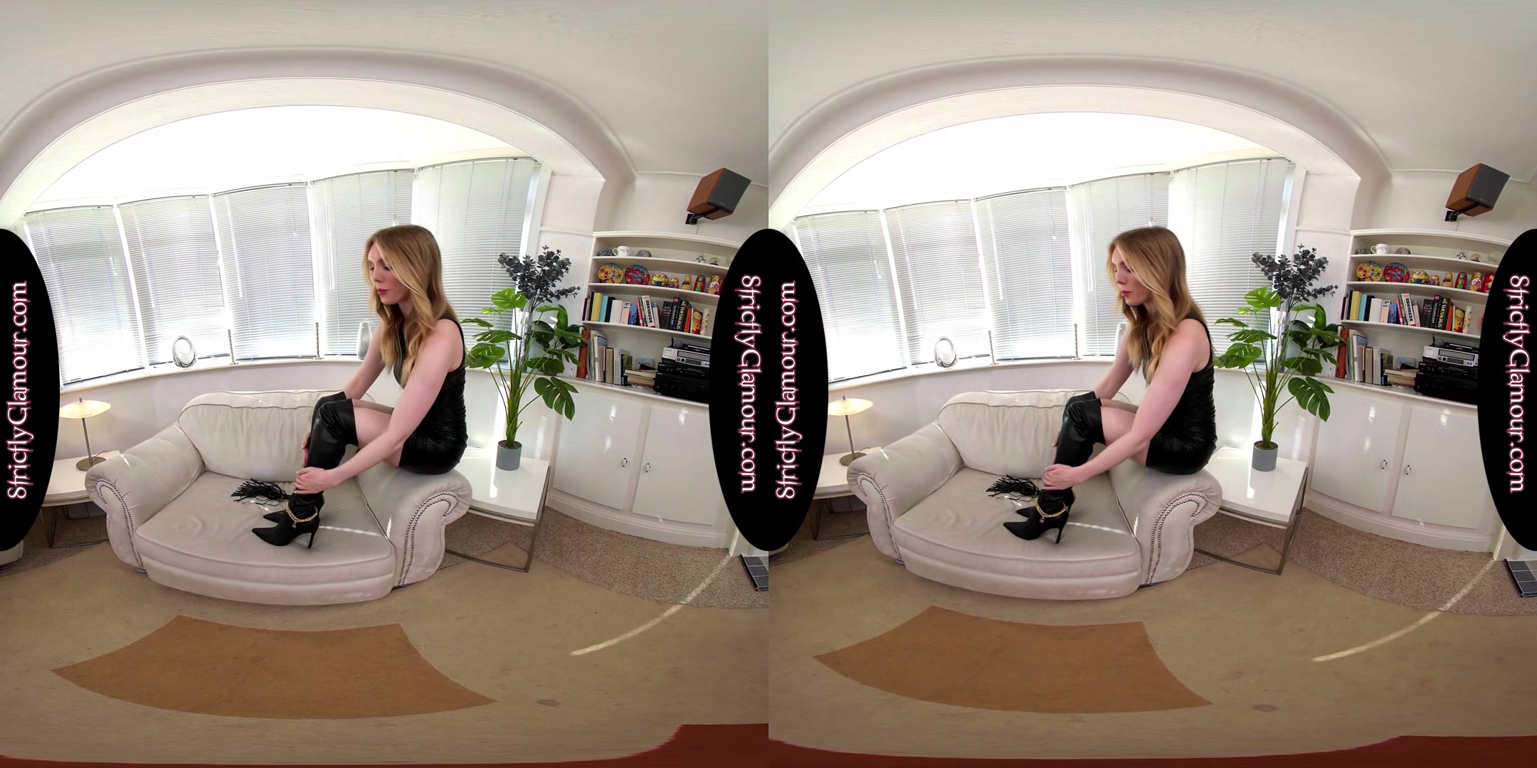 Jessica B Black Skin Tight Dress To Birthday Suit; Boots - 8k Vr