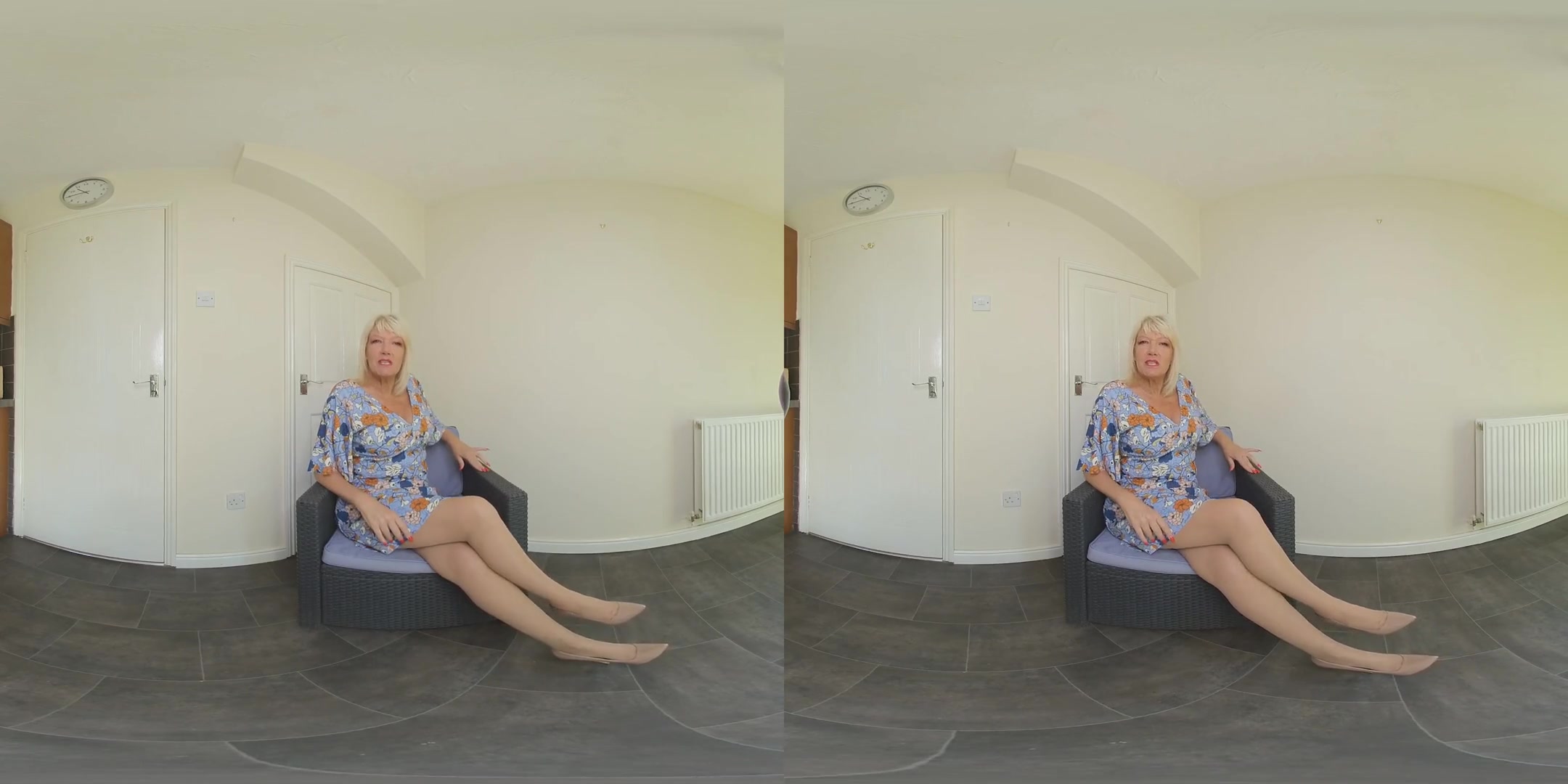 Milf Amy, Gardener Treats - Blonde MILF/GILF Solo Strip and Masturbation