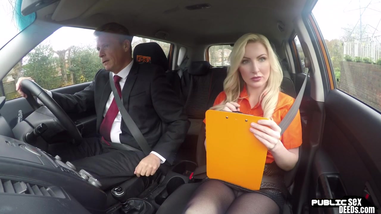 Bigtit MILF riding cock in the car duo after giving blowjob