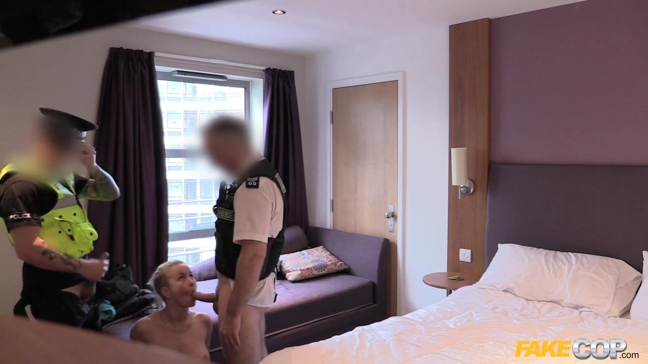 Lili in Slut so tight for policemans helmet - FakeCop