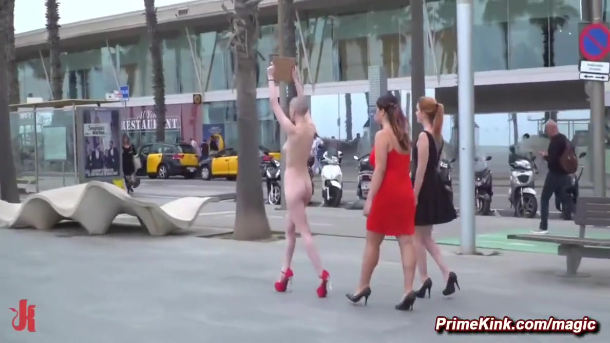 Nerea Falco And Steve Holmes In Publicly Humiliated And Rough Fucked Shaved Head Slave