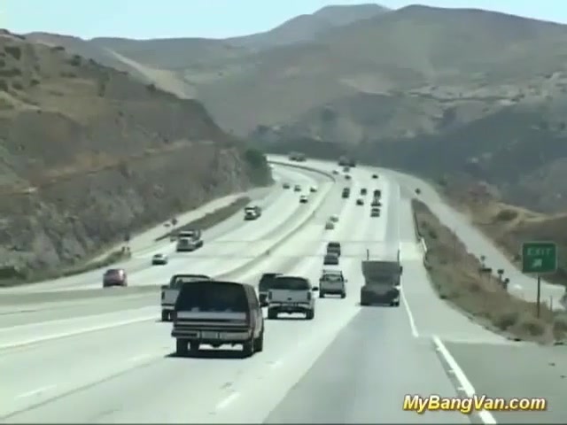 horny Milf picked up for bangvan orgy