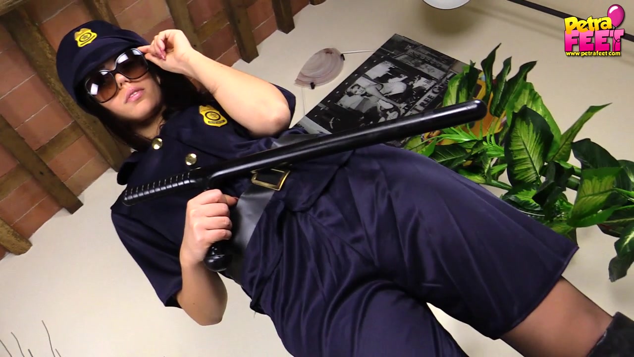 Super-hot Petra as a naughty police officer