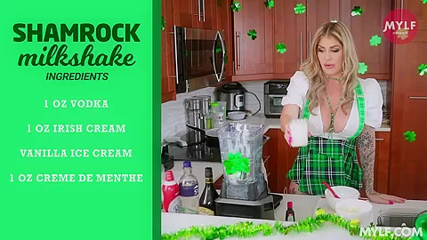 Tasting Her Shamrock Milkshake