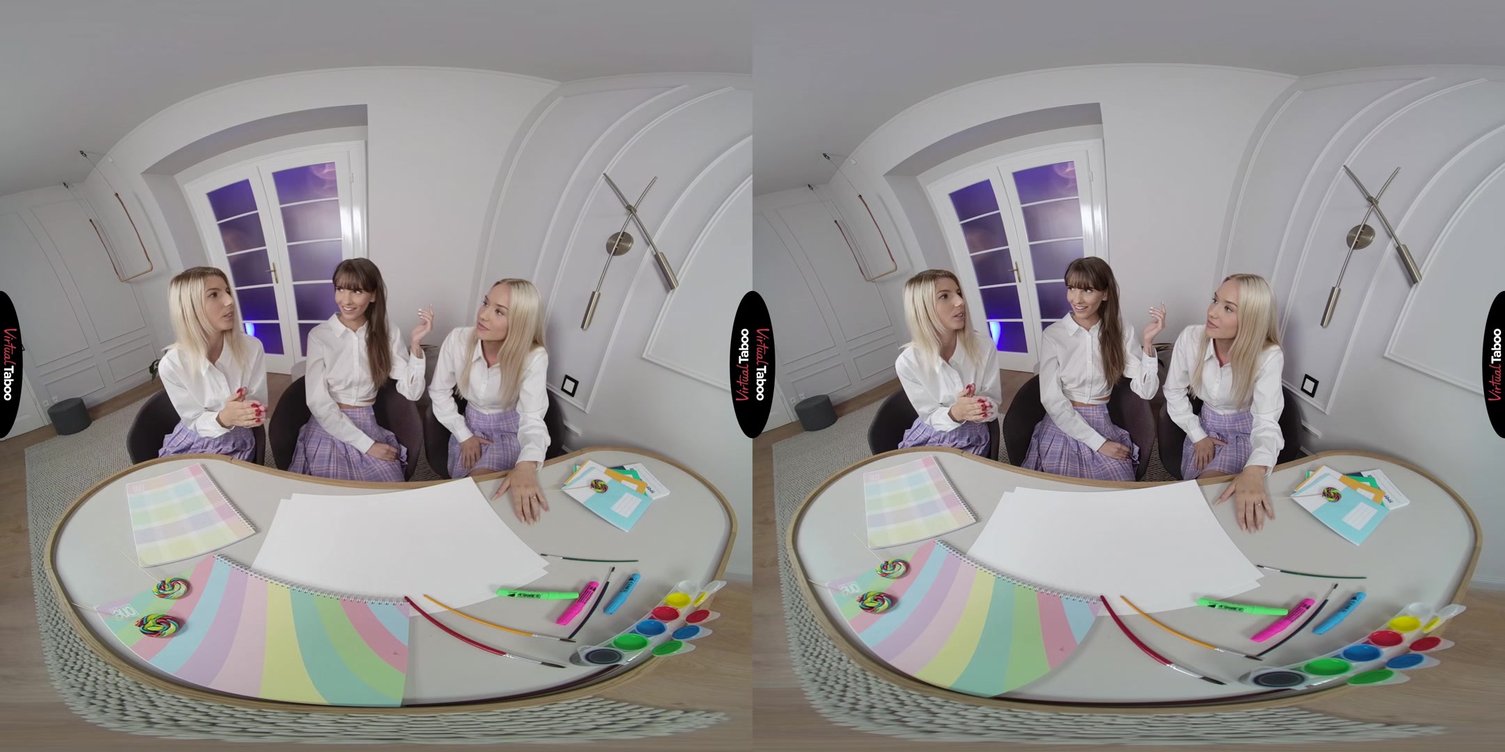 Barbie Brill, Lili Charmelle VR Porn: Study Time - Episode 4 Group Lesson - VirtualTaboo