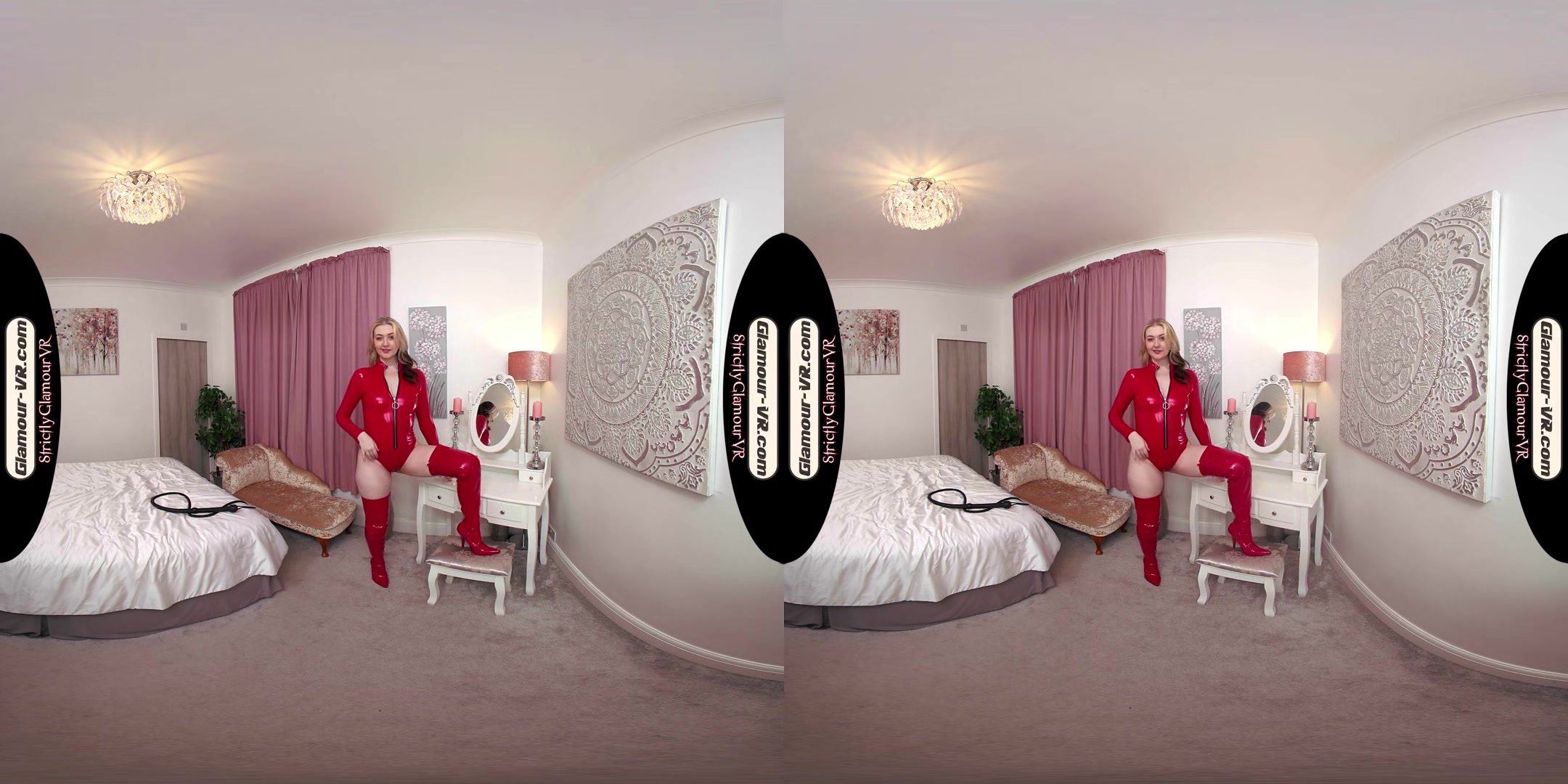 Em Yang Red Pvc Body Suit Tease & Reward Treat Joi - 8k Vr