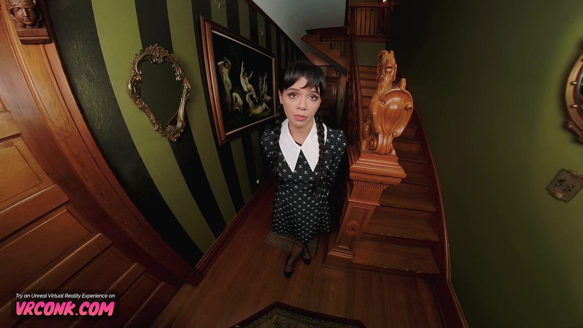 VR Conk Harley Haze as horny Wednesday Addams hardcore fuck VR Porn