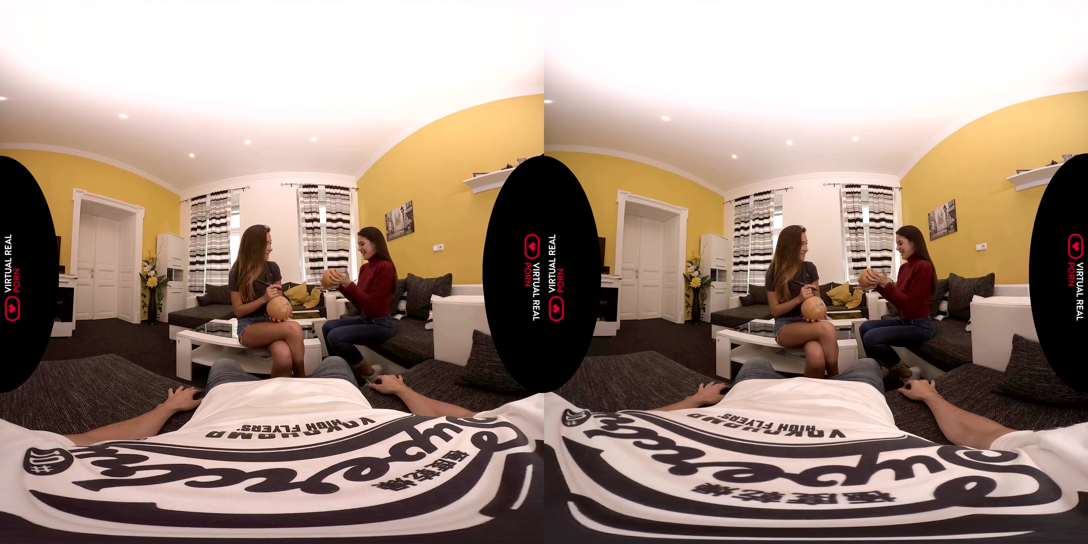 Carolina Abril & Liya Silver in Pumpkin Contest - VirtualRealPorn