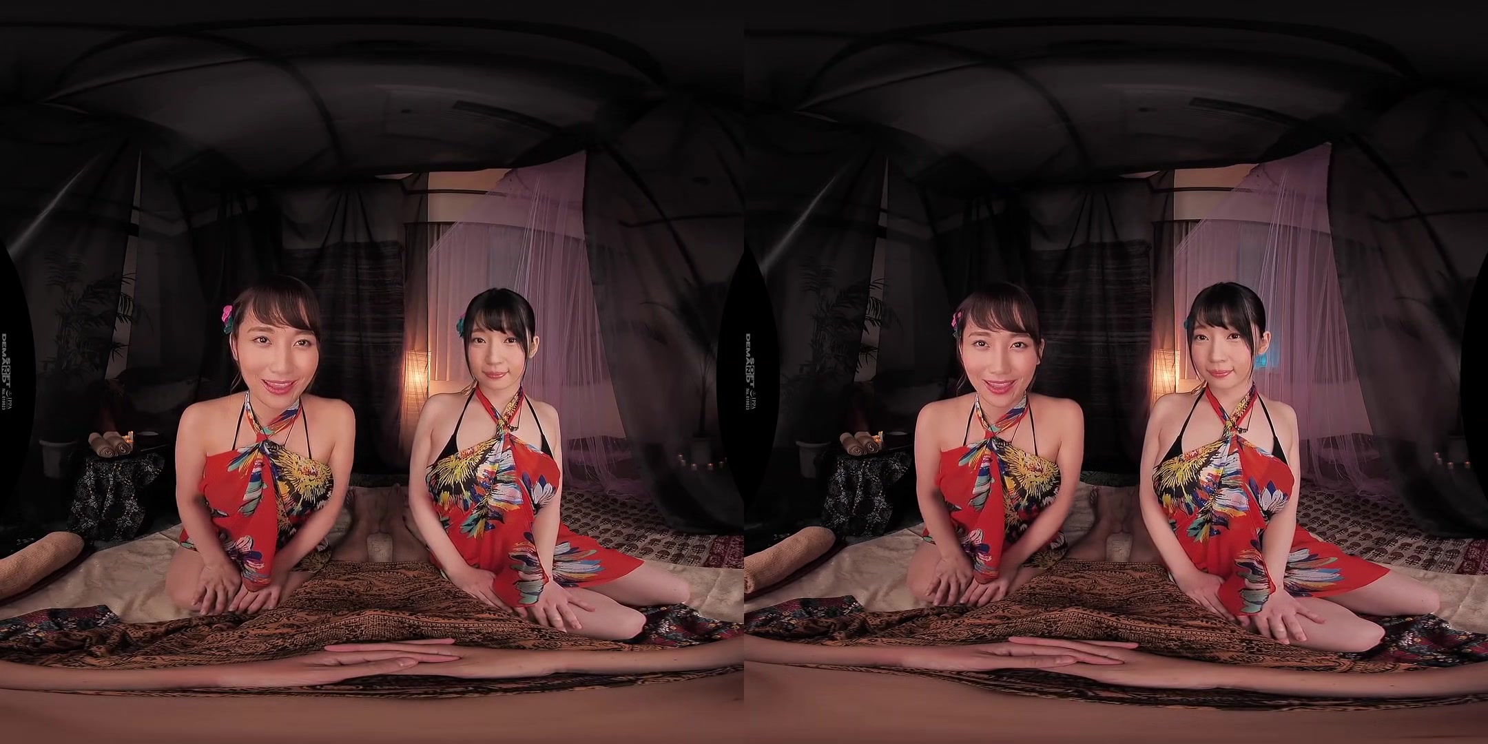 Put Your Cock in 2 Pussies While You're Getting a Massage G-Cup; Big Tits MFF Threesome Japanese Massage