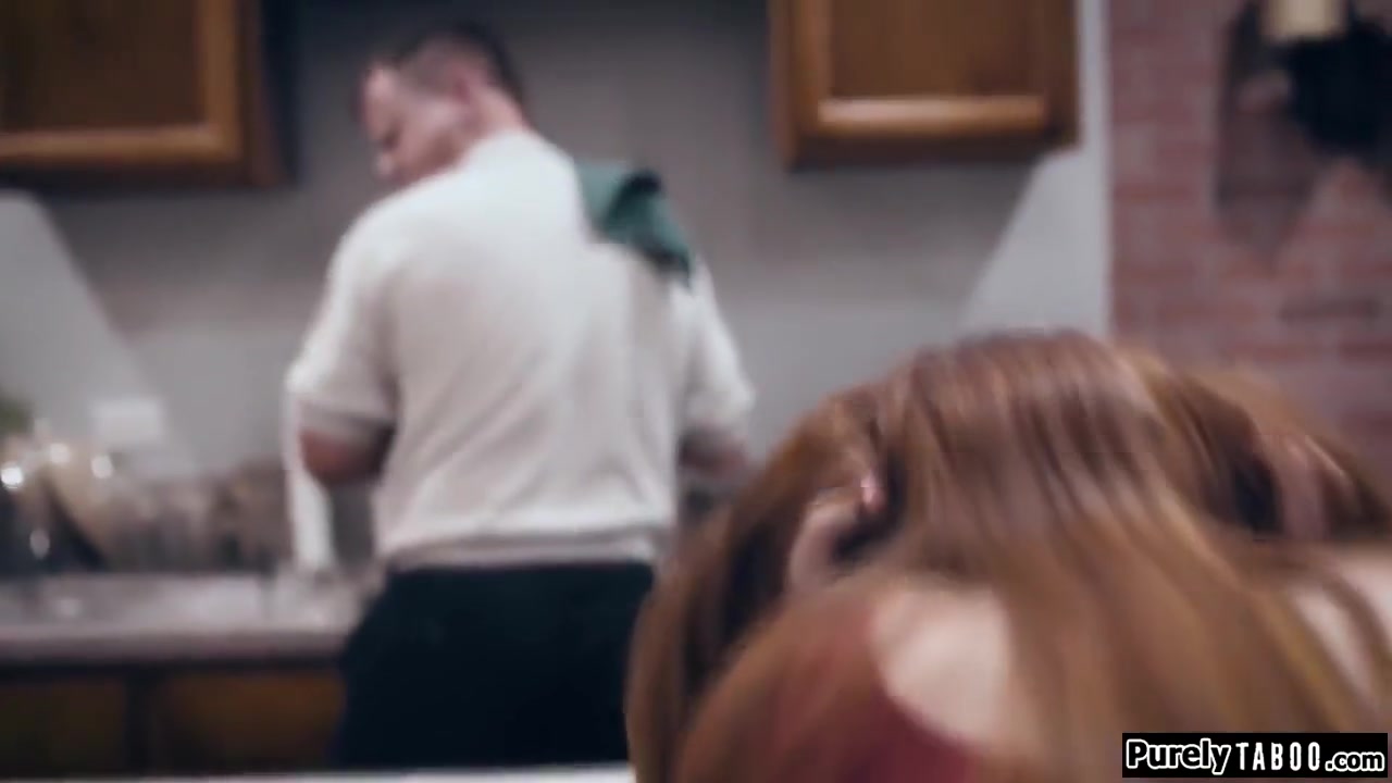 Pregnant Redhead teen 18+ Give Bj And Fucks Her Bfs Step dad For