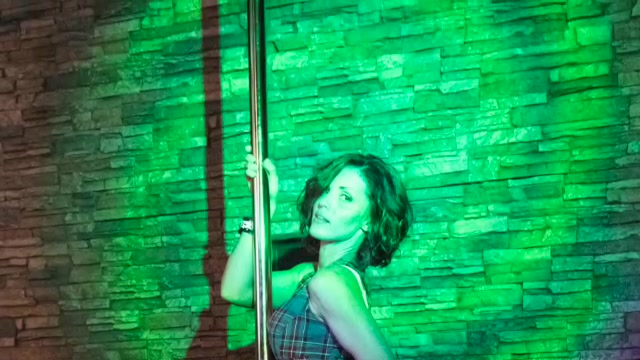Free strip tease video of red hair MILF Karen live on stage