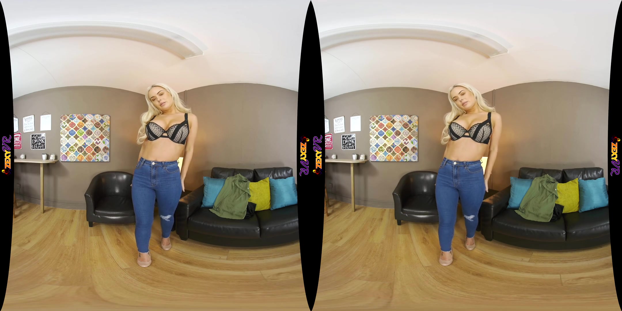 In Those Jeans - Blonde Babe in a Solo Striptease