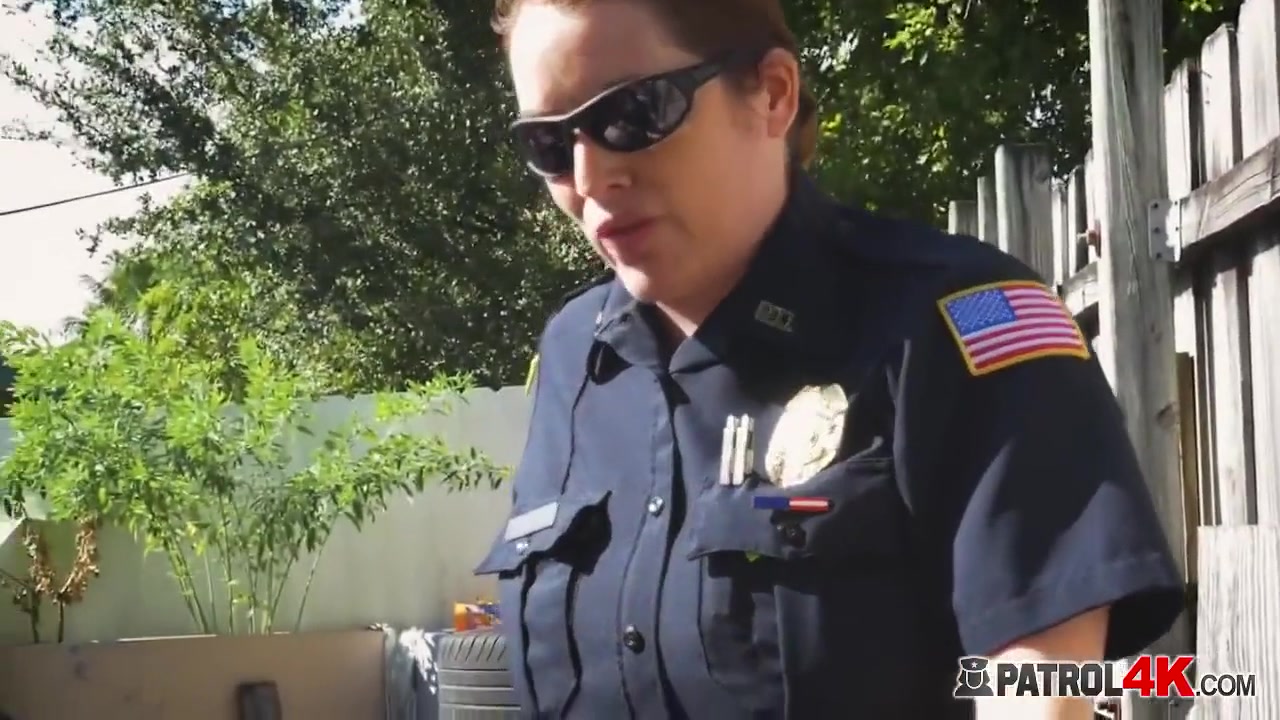 Blonde Cop Enjoys Riding Black Dick