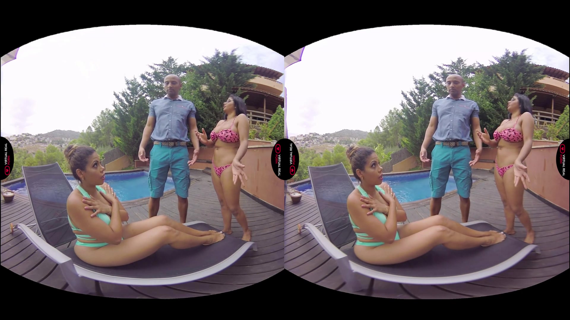 Kesha Ortega Sheila Ortega Tony Brooklyn in Dangerous curves - VirtualRealPorn
