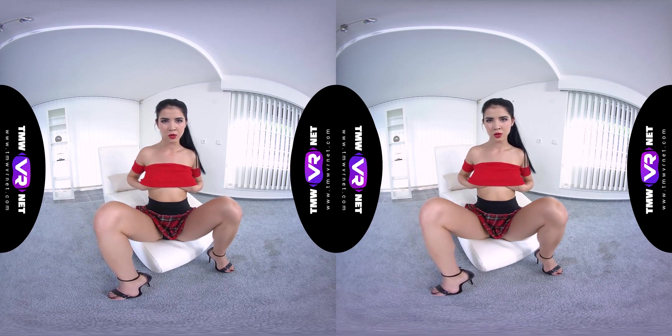 Lady Dee in High-Heeled Brunette Masturbates Till Orgasm - TmwVRNet