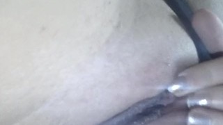 Teen touching herself in sensual way