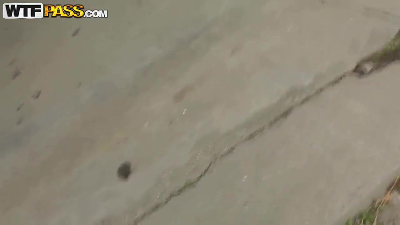 Pretty young Nesty does blowjob in public