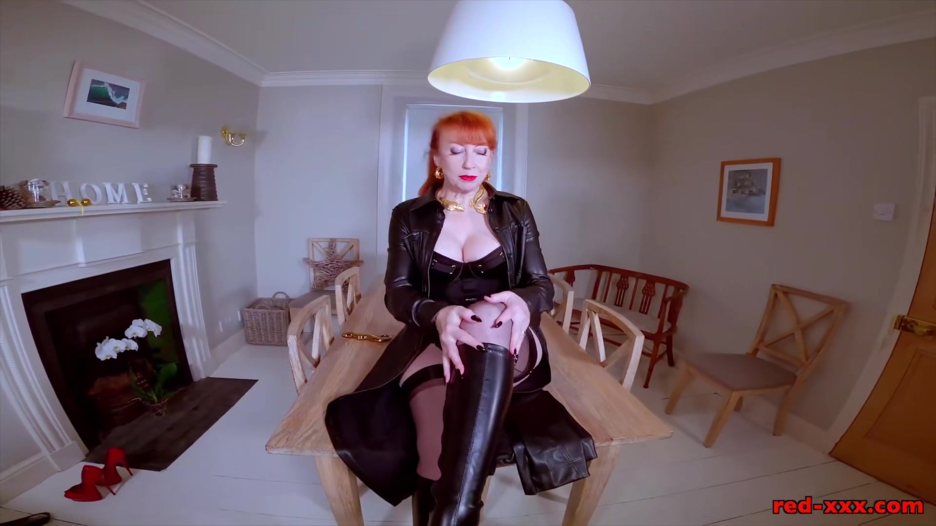 Red XXX pounds her juicy pussy with toys