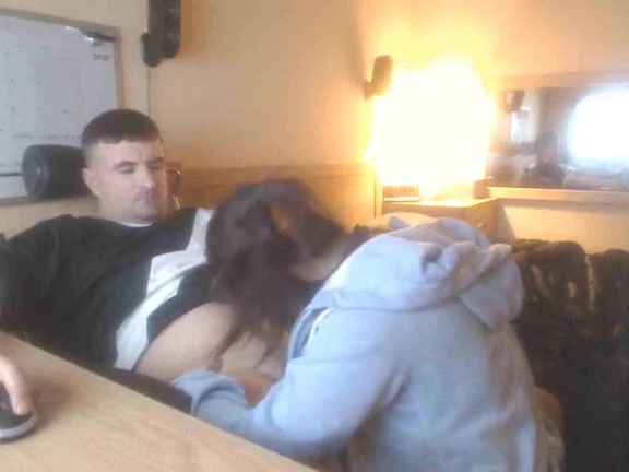 Oriental maid pleasing her customer for extra cash