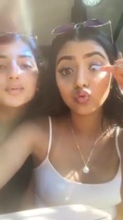 Indian girl talking on livestream