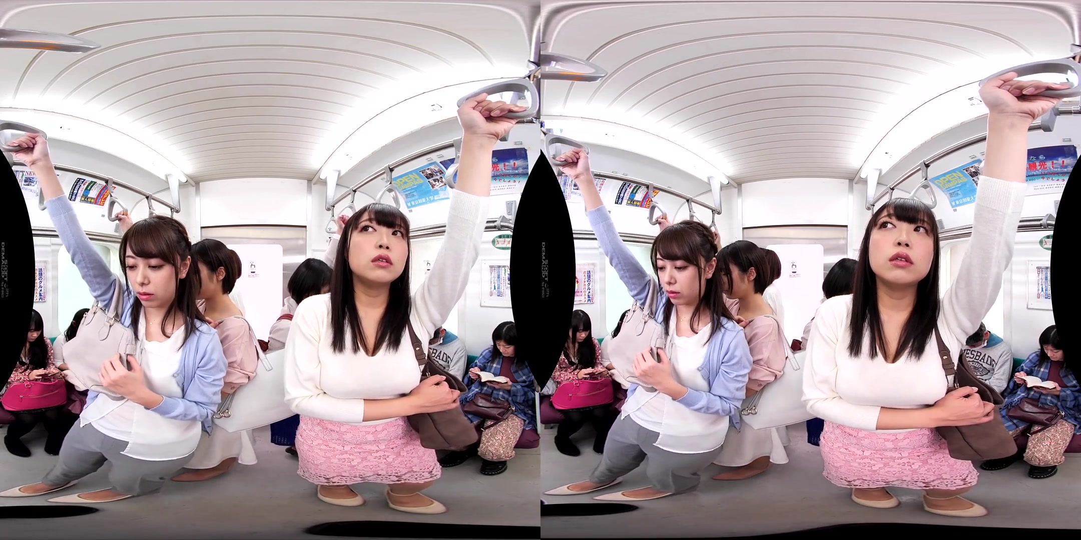 Packed in a Train Car and Surrounded by Nothing but Women! - Public