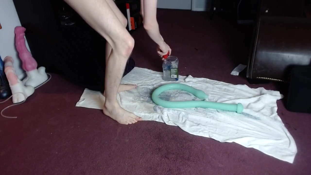 Huge 40+ Inch Snake Dildo Crawls In My Ass