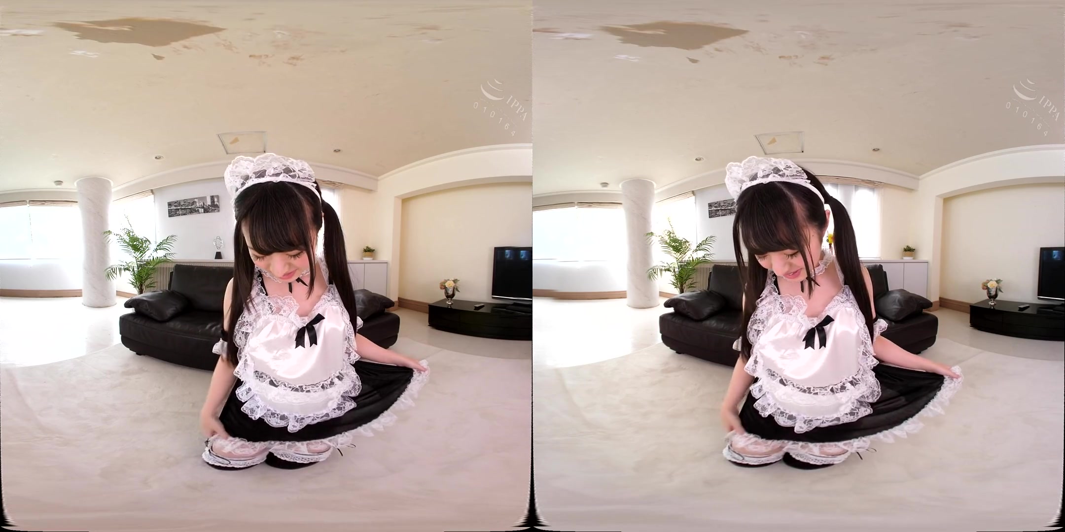 Shaved Maid Please fill my Tight Pussy! 1 - Asian Maid Uniform Blowjob Creampie