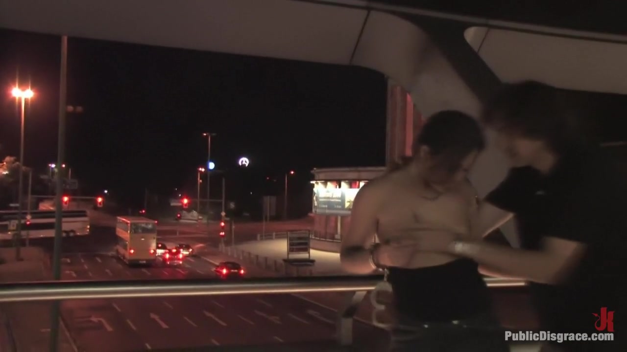 Beautiful Czech girl exposed on the streets at night!!!