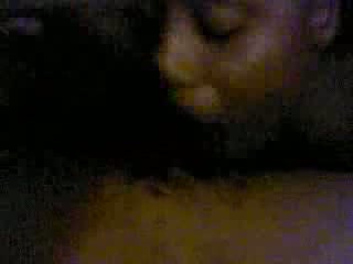 Black chick gives head