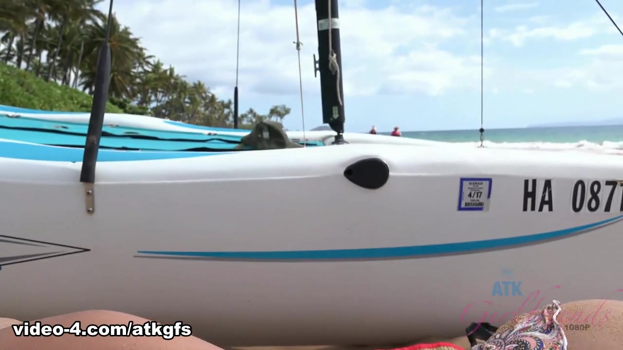 Olivia Lua in Olivia flashes her tits at the non-nude beach - ATKGirlfriends
