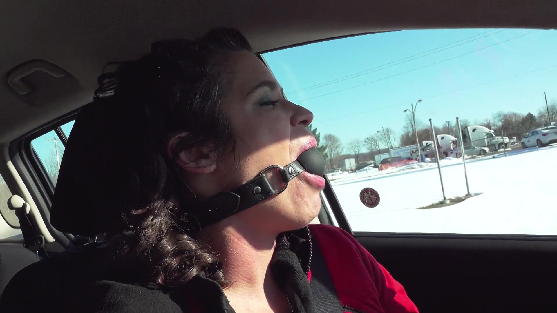 Ball Gagged Driving Challenge - Sammi Starfish